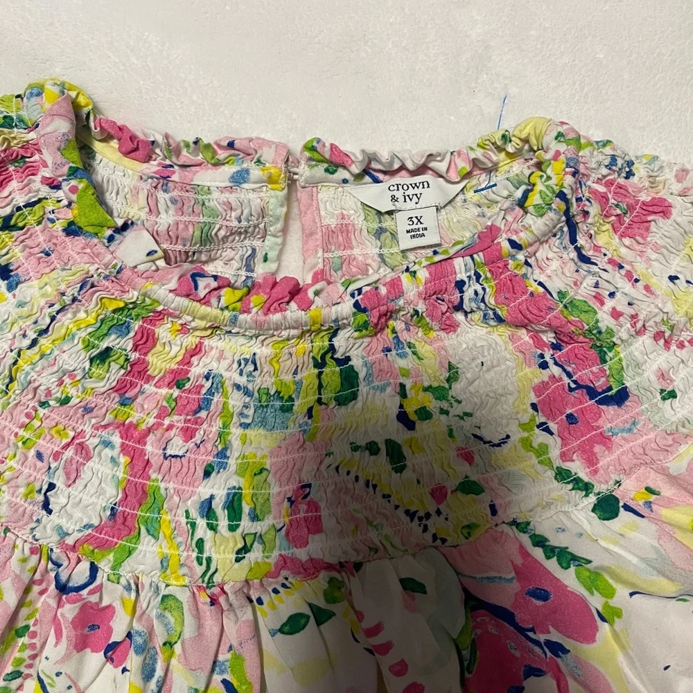 crown & ivy Pastel Paisley Dress in Pink, Green & Blue - Picture 2 of 6